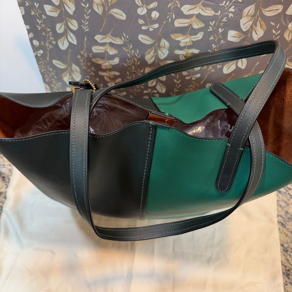 Coach Nomad Tote in Green Multi North Tote Colorblock - Picture 3 of 11